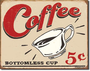 Coffee 5 Cents - Tin Sign