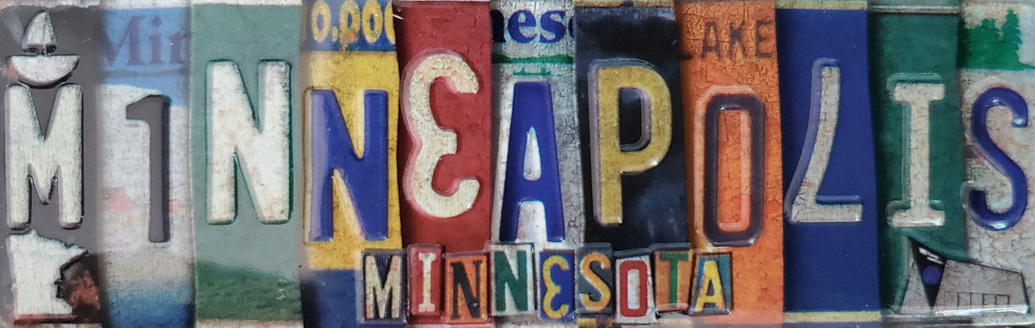 Minneapolis MN License Plate - Magnet