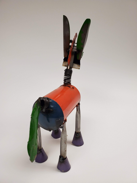 Donkey Spring Neck - Scrap Metal Figurine