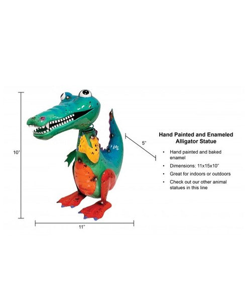 Standing Alligator - Scrap Art Figure