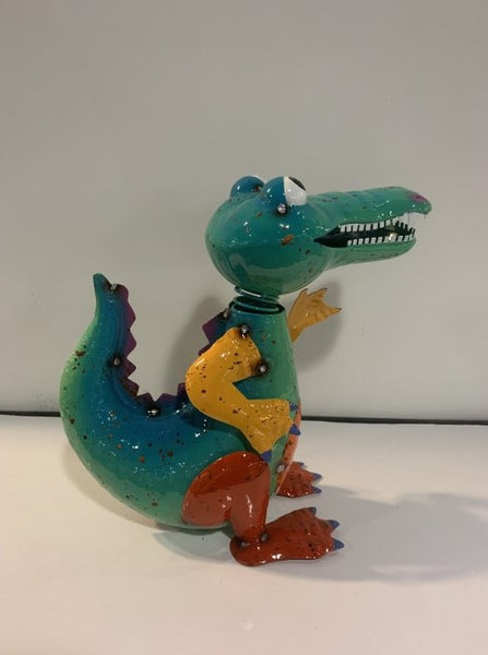 Standing Alligator - Scrap Art Figure