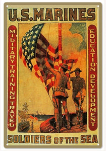 US Marine Soldier of the Sea - Tin Sign