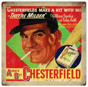 Chesterfields Baseball - Tin Sign