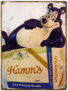 Hamm's Beer Bear - Tin Sign