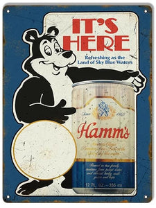 Hamm's Beer It's Here - Tin Sign