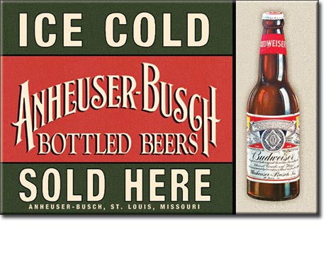 Beer - Anheuser-Busch Budweiser Ice Cold - Magnet
