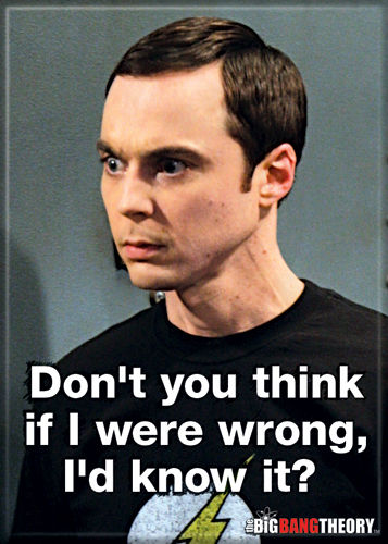 Big Bang - Sheldon Wrong - Magnet
