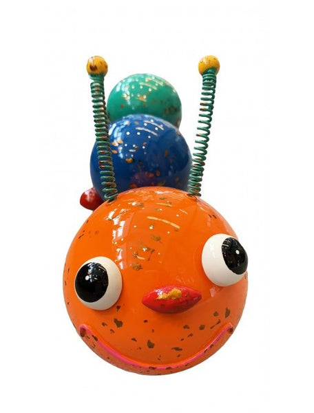 Caterpillar Scrap Art Figure - Orange Head