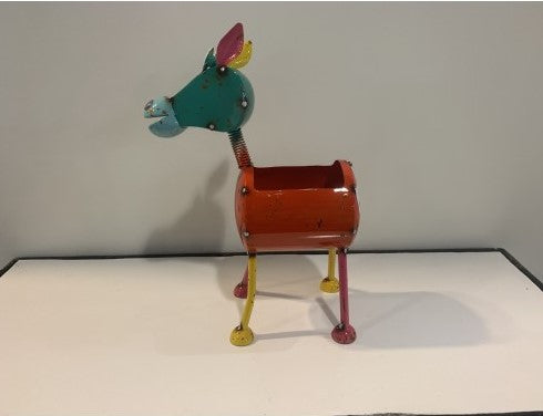Donkey Planter - Scrap Metal Figure