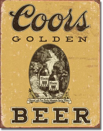 Coors Golden Vintage - Tin Sign