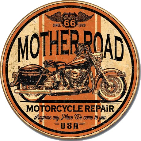 Mother Road Motorcycle Repair - Tin Sign
