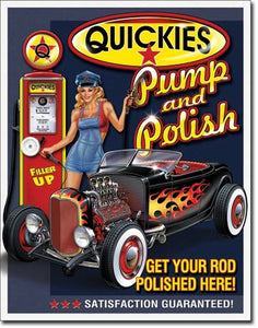 Quickies Pump & Polish - Tin Sign