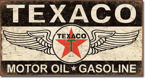Texaco Winged Logo - Tin Sign