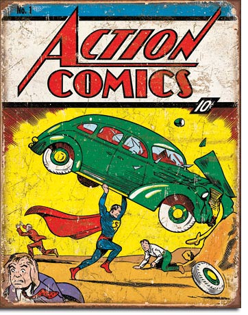 Action Comics #1 - Tin Sign