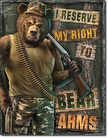 Right to Bear Arms - Tin Sign