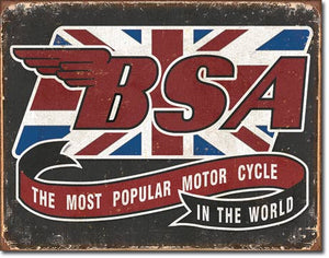 BSA Motorcylce - Tin Sign