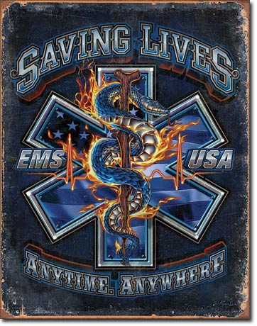 EMS Saving Lives - Tin Sign