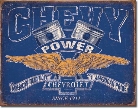 Chevy Power - Tin Sign