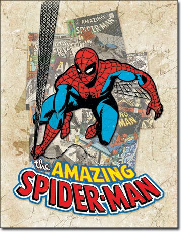 Spiderman Cover Splash - Tin Sign