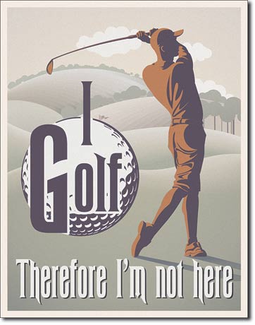 I Golf - Tin Sign