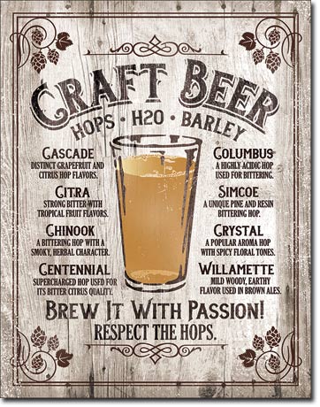 Craft Beer - Tin Sign