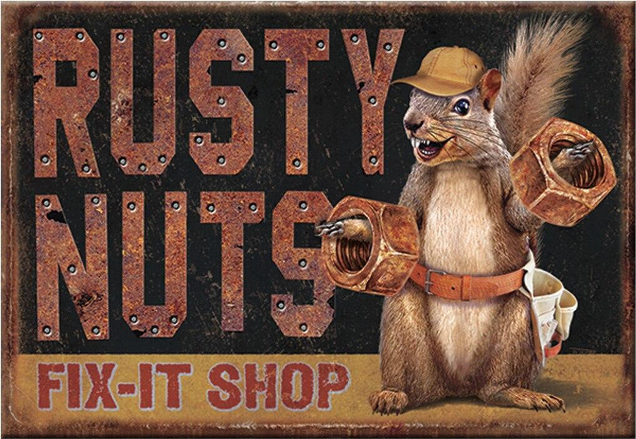 Rusty Nuts Fix It - Magnet